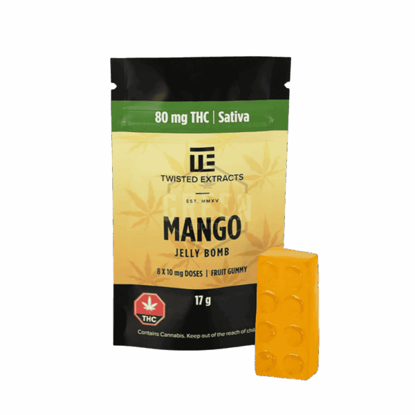 Twisted Sativa Jelly Bomb - 80mg THC - Mango