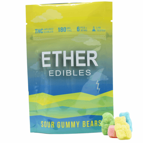 Ether Gummies - 180mg - Sour Gummy Bears - Bulk