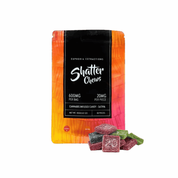 Euphoria Shatter Chews - 600mg THC Total - Sativa - Bulk