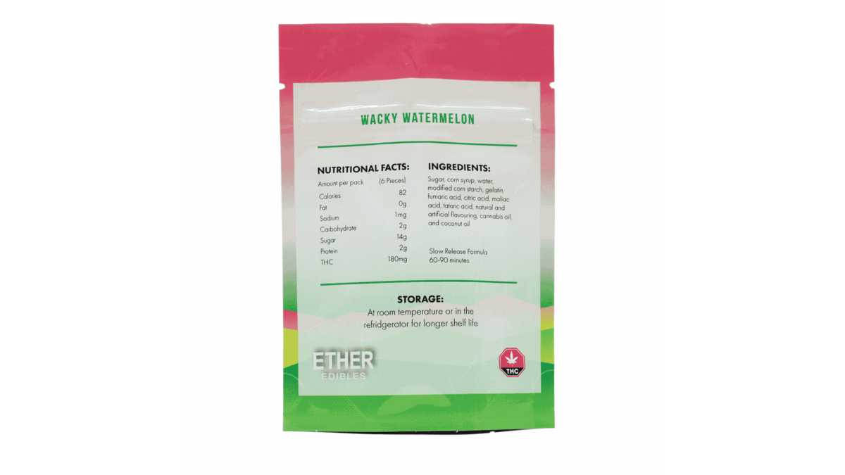 Ether Gummies - 180mg - Wacky Watermelon - Image 2