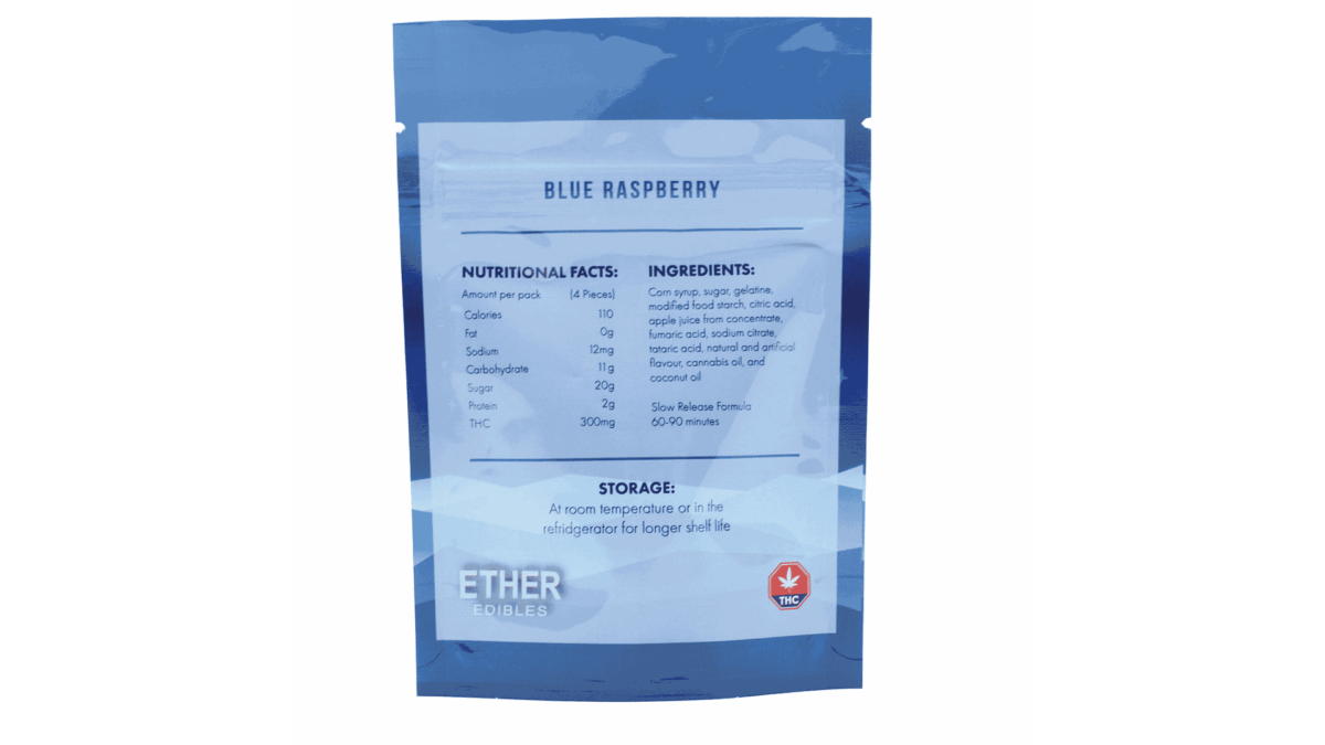 Ether Gummies - 300mg - Blue Raspberry - Image 2