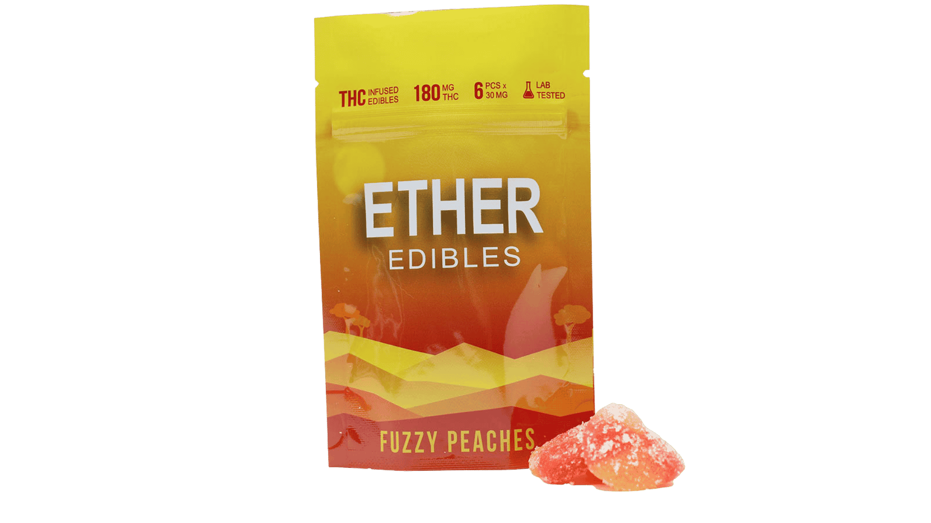 7 Ether Gummies - 180mg - Fuzzy Peaches - Image 1