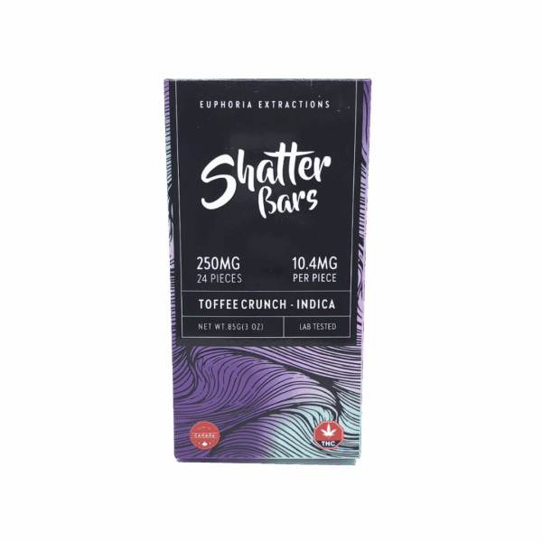 Euphoria Extractions ShatterBar Indica  - 250mg - Toffee Crunch