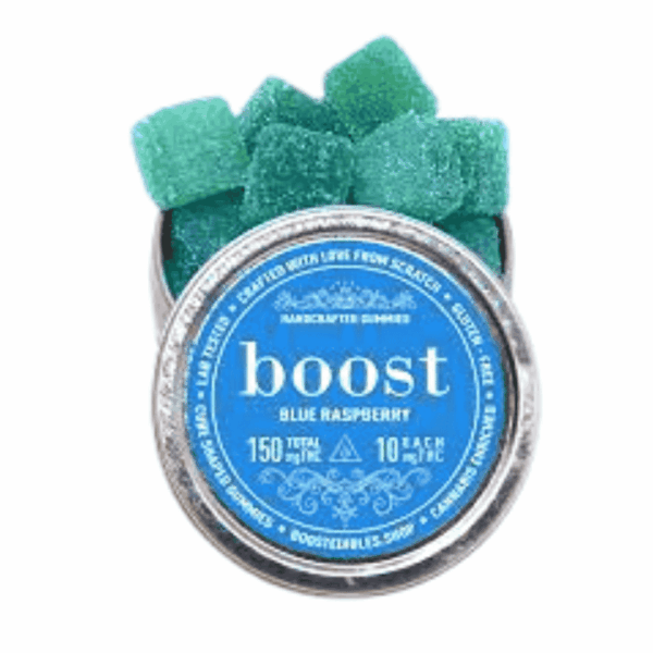 Boost Edibles - 150mg THC - Blue Raspberry Gummies - Bulk