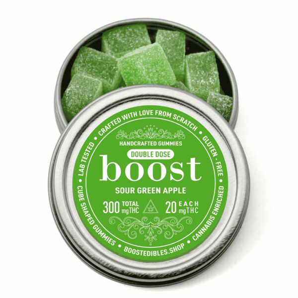 Boost Edibles - 300mg THC - Sour Green Apple - Bulk