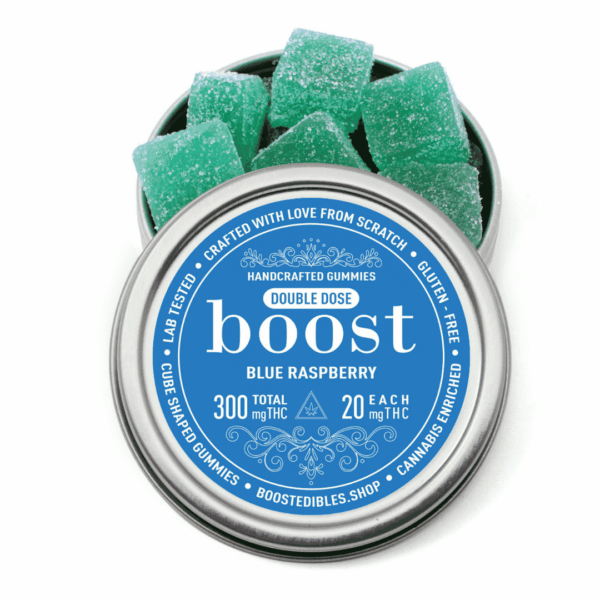 Boost Edibles Gummies - 300mg THC - Blue Raspberry - Bulk