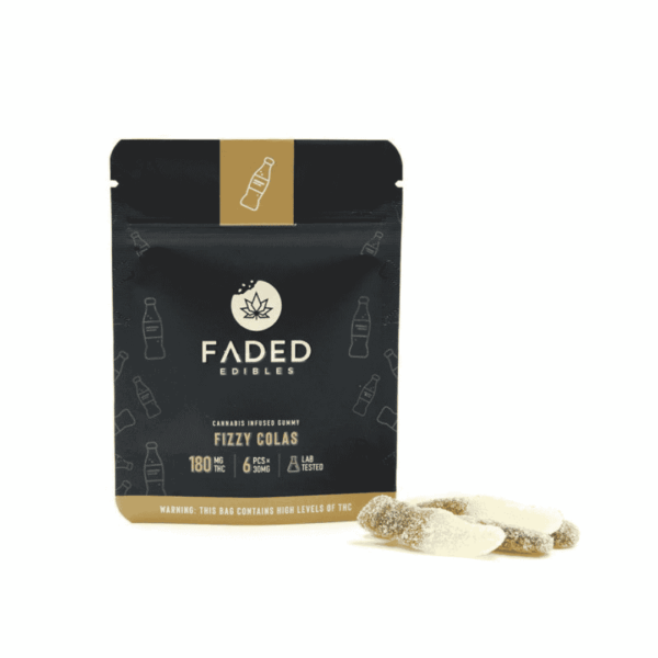 Faded Cannabis Co. Gummies - 180mg THC - Fizzy Colas - 6 x 30mg - Bulk