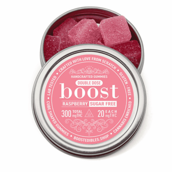 Boost Sugar Free Gummies - 300mg THC - Raspberry - Bulk