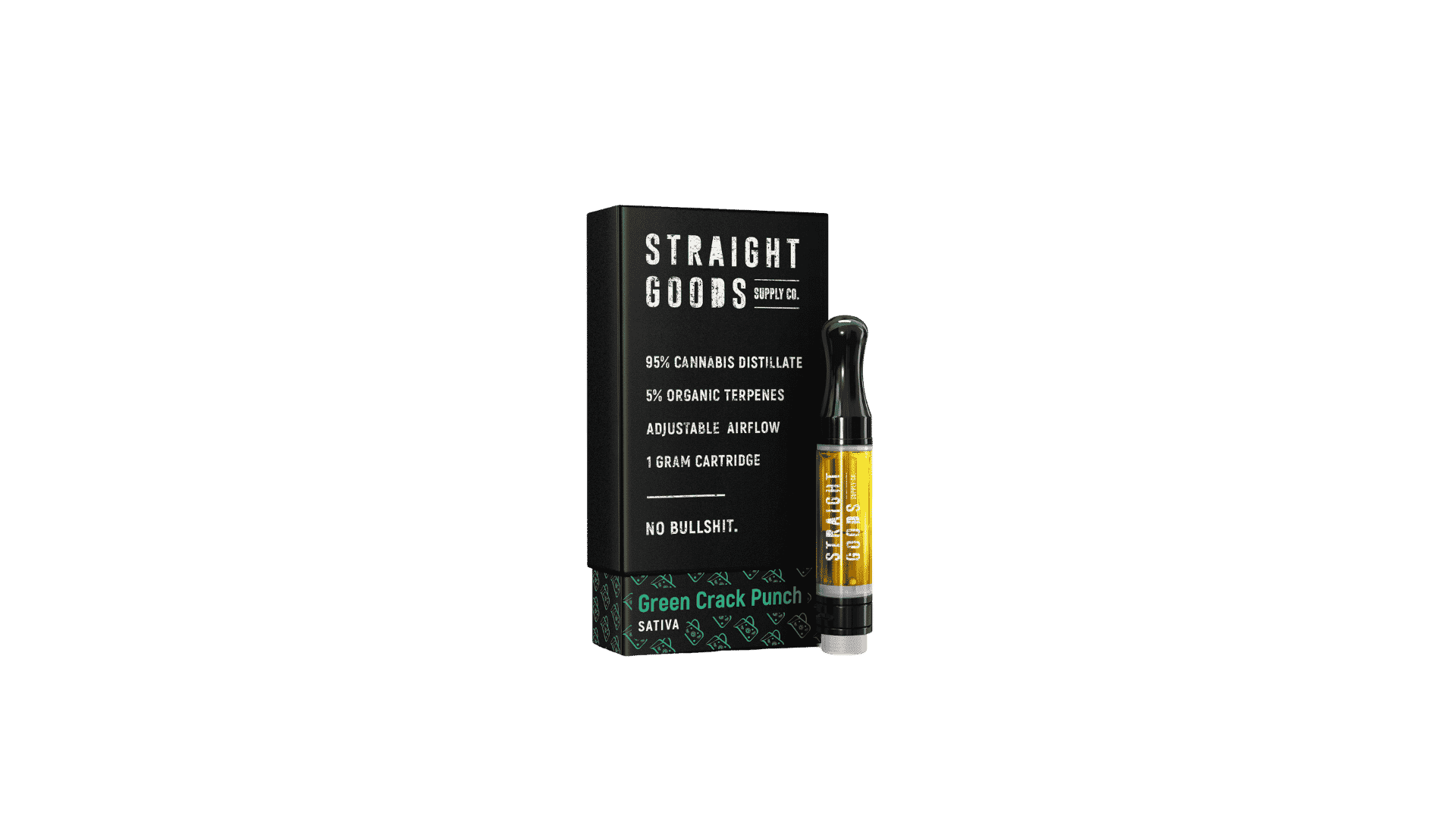 1 Straight Goods Supply Co. Cartridge - 1g - Green Crack Punch - Image 1