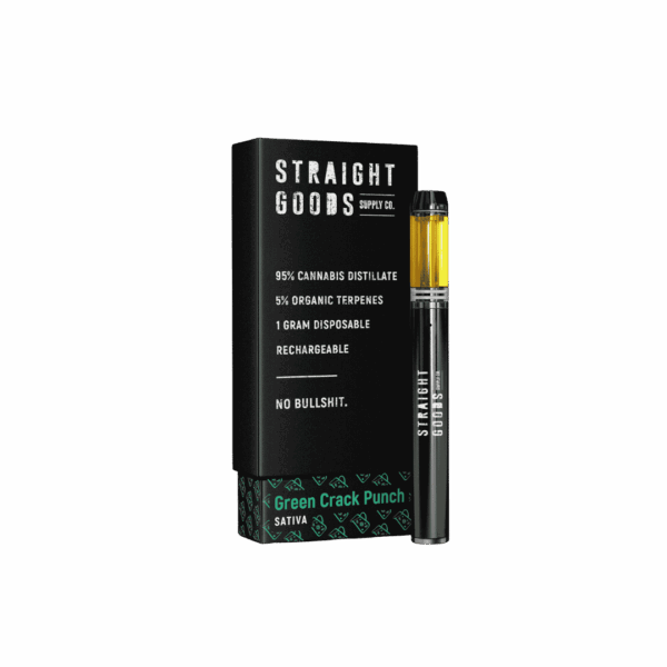 Straight Goods Supply Co. Distillate Disposable Pen - 1g - Green Crack Punch