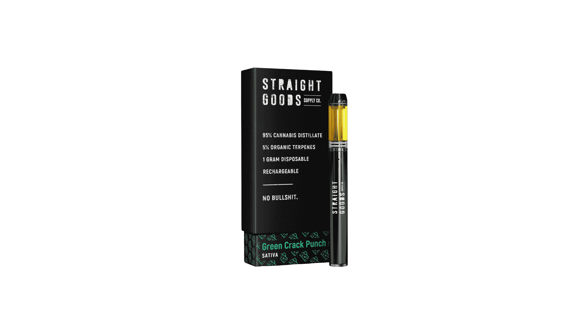 1 Straight Goods Supply Co. Distillate Disposable Pen - 1g - Green Crack Punch - Image 1
