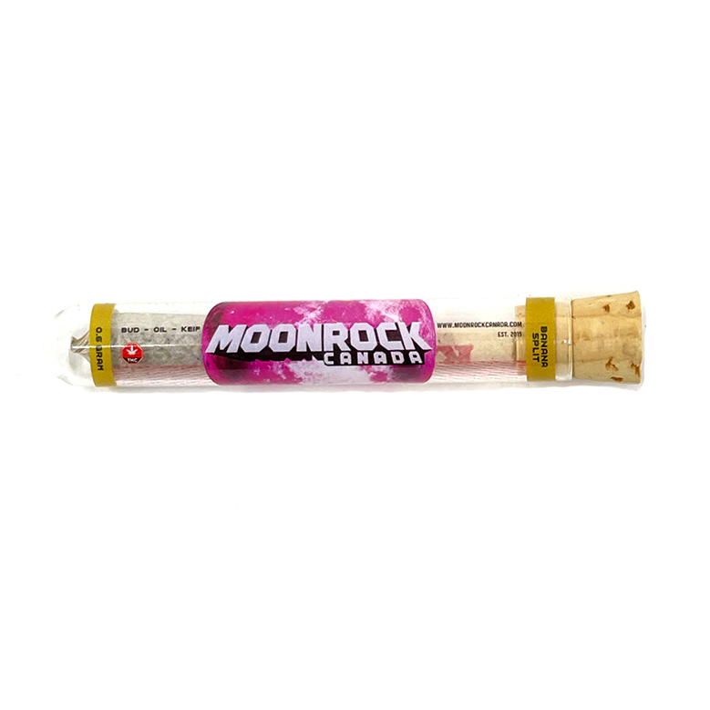MR-1.2G-Preroll-Banana-Split Moon Rock Canada Infused Pre Roll - 0.5g - Banana Split - Image 1