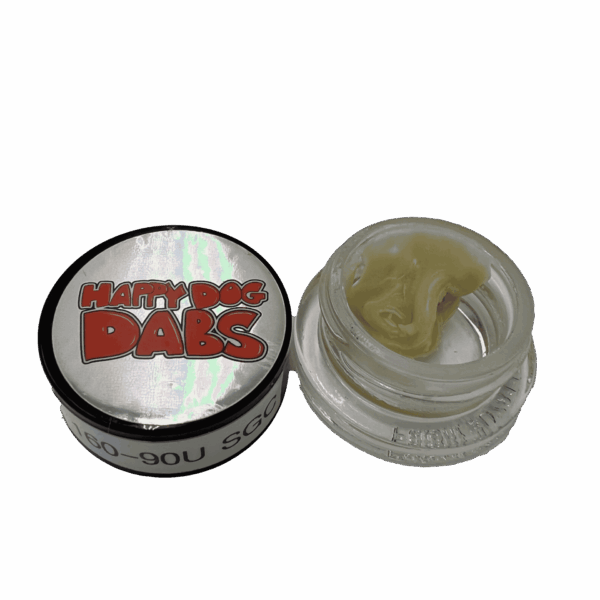 Happy Dog Dabs Live Hash Rosin - 2g - Sour Garlic Cookies BX (160-90u)
