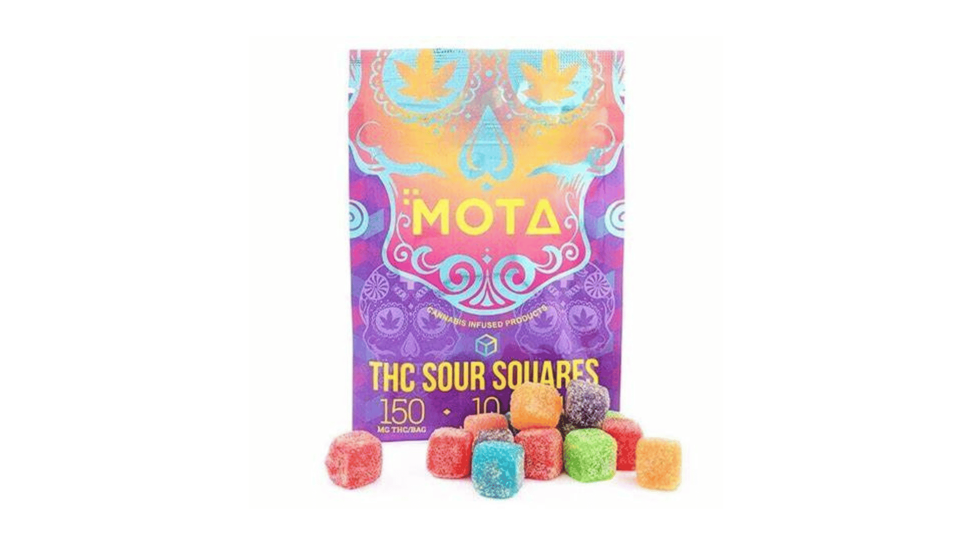 Untitled design (37) Mota Squares - 150mg THC - Sour - Image 1