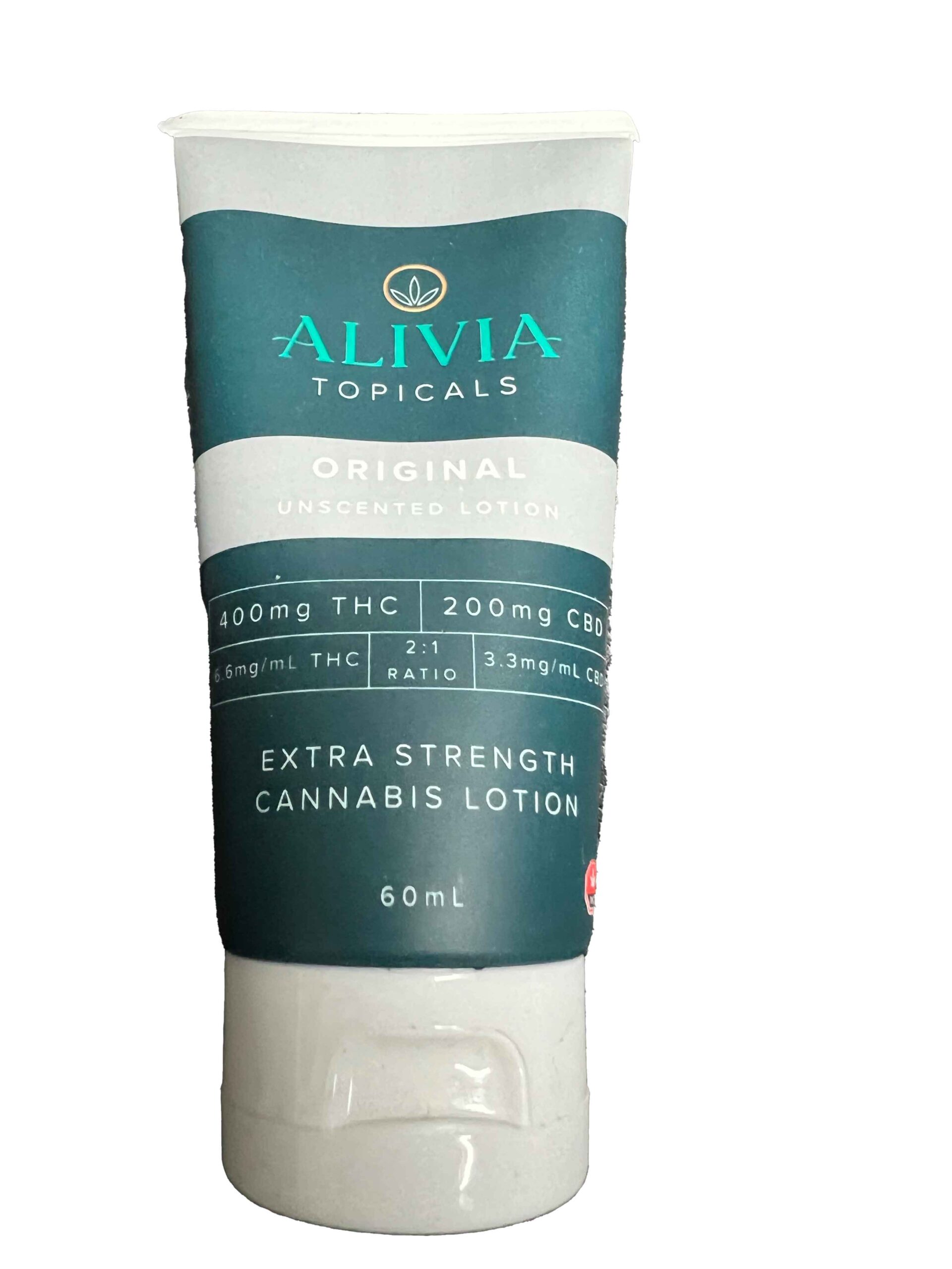 Original-60ml-Unscented-Extra-Strength-Cannabis-Lotion Alivia Topicals - 60ml – Unscented Extra Strength Cannabis Lotion (2:1 THC to CBD) - Image 1