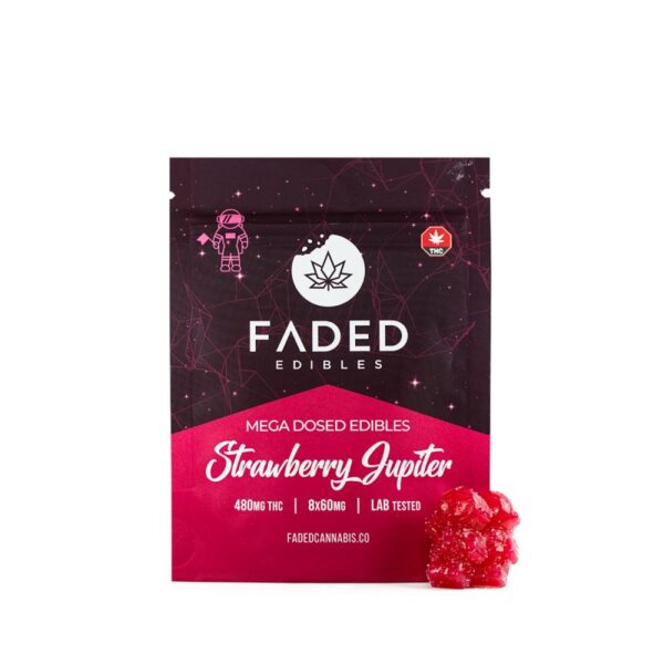 Faded Mega Dosed Astros – 600mg - Strawberry Jupiter - 10 x 60mg - Bulk