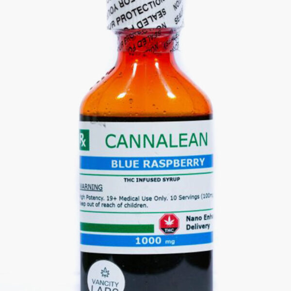 Cannalean – 1000mg - Blue Raspberry THC Infused Syrup