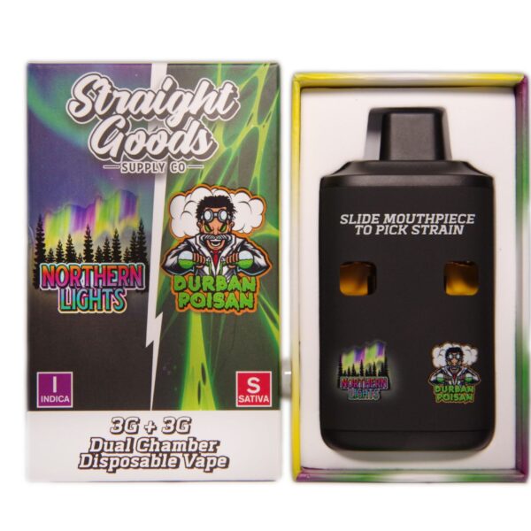 Straight Goods Dual Chamber Vape – 3g + 3g - Northern Lights × Durban Poison - 6 Gram THC - Bulk