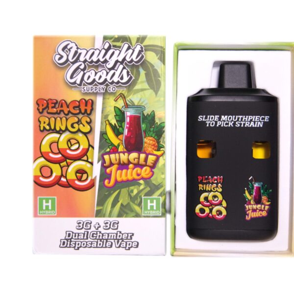 Straight Goods Dual Chamber Vape – 3g + 3g - Peach Rings x Jungle Juice  - 6 Gram THC - Bulk