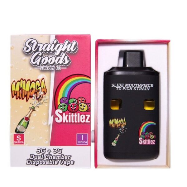 Straight Goods Dual Chamber Vape – 3g + 3g - Mimosa x Skittles - 6 Gram THC - Bulk