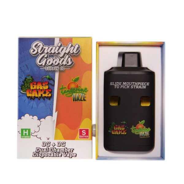 Straight Goods Dual Chamber Vape – 3g + 3g - Gas Cake + Tangerine Haze - 6 Gram THC - Bulk