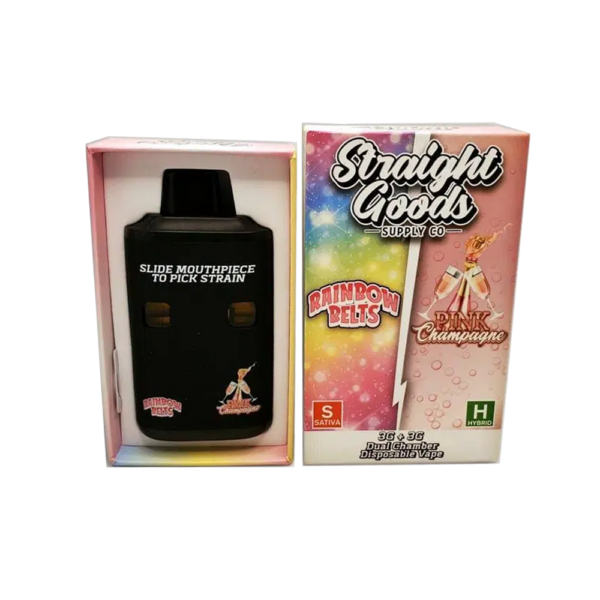 Straight Goods Dual Chamber Vape – 3g + 3g - Rainbow Belts x Pink Champagne   - 6 Gram THC - Bulk