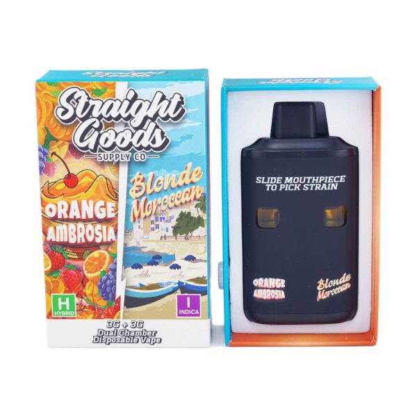 Straight Goods Dual Chamber Vape – 3g + 3g - Orange Ambrosia x Blonde Moroccan - 6 Gram THC - Bulk