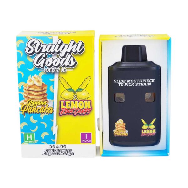 Straight Goods Dual Chamber Vape – 3g + 3g - Banana Pancakes x Lemon Rock Candy - 6 Gram THC