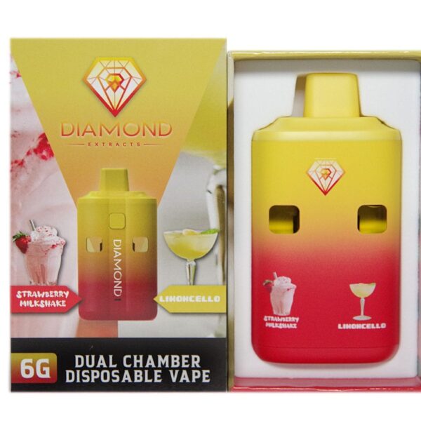 Diamond Dual Chamber Vape Pens - 3g + 3g - Strawberry Milkshake x Limoncello
