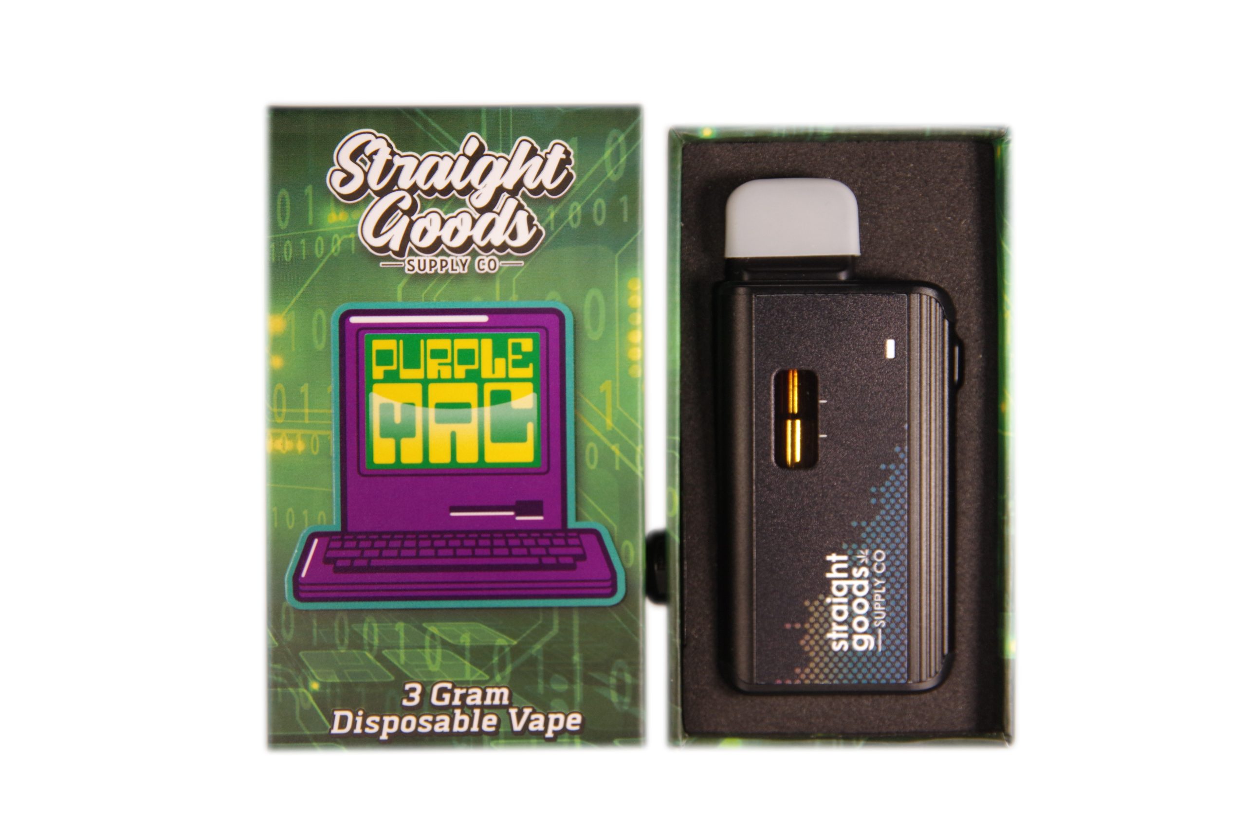 purple-gram-front-scaled-1 Straight Goods Disposable Vape Pen - 3g - Purple Mac - Image 1