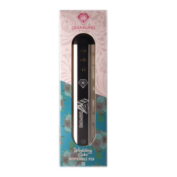 Diamond Concentrates Distillate Disposable Pen - 2 Gram - Wedding Cake - Bulk