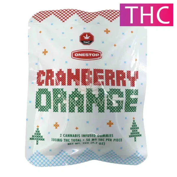 Onestop Cranberry Orange - 100mg THC Edible - Bulk
