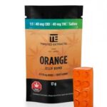 Twisted Sativa Jelly Bomb - 40mg THC + 40MG CBD - Orange