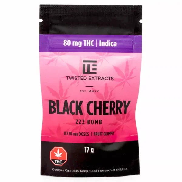 Twisted Indica Zzz Bomb - 80mg THC - Fruit Punch - Bulk