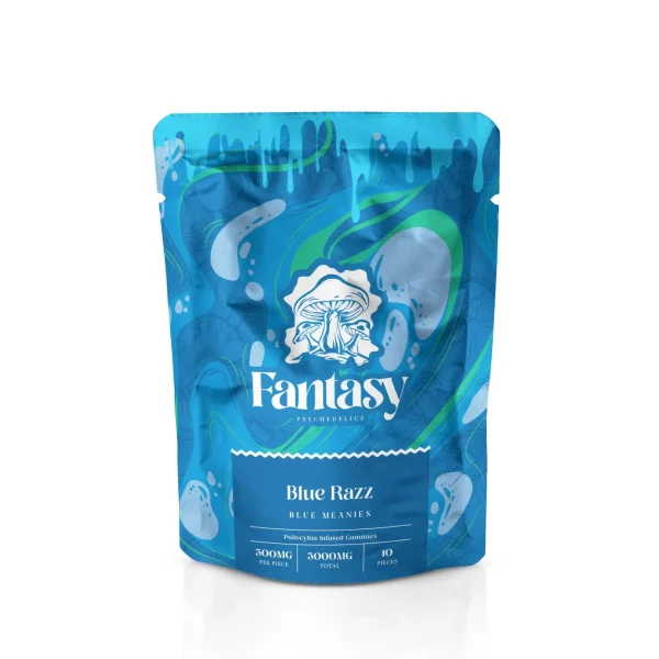Fantasy Psychedelics Gummies - 3000mg - Blue Razz - Blue Meanies - Bulk