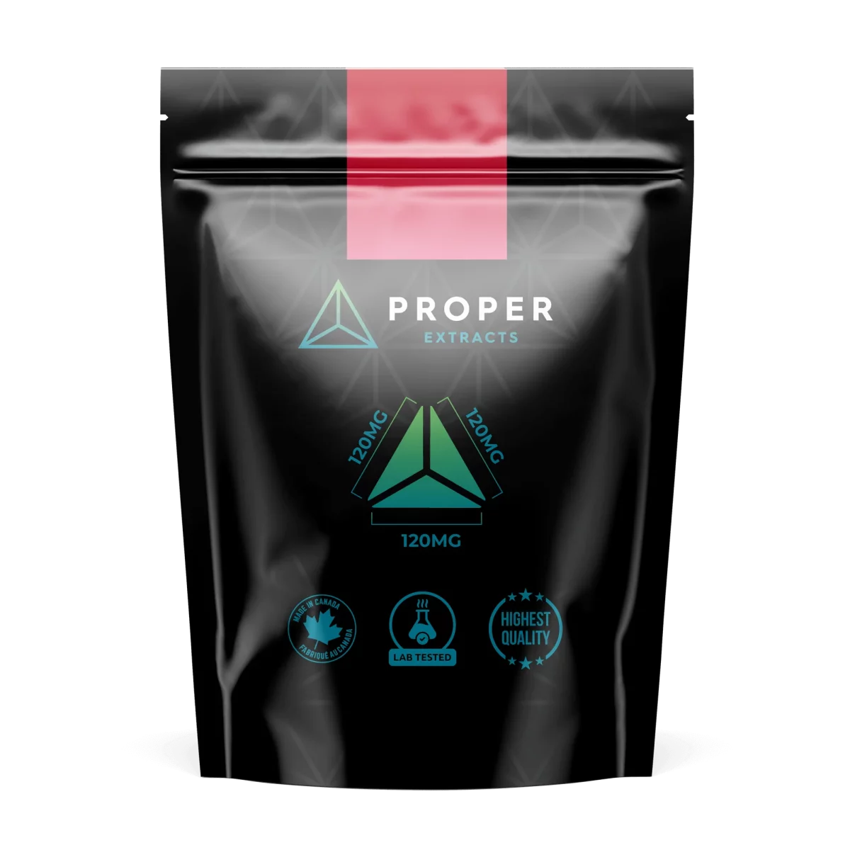 Proper Triangles 1080 mg Live Resin Gummies - Indica - Blue Raspberry - Image 2