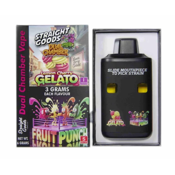 Straight Goods Dual Chamber Vape – 3g + 3g – Gelato x Fruit Punch