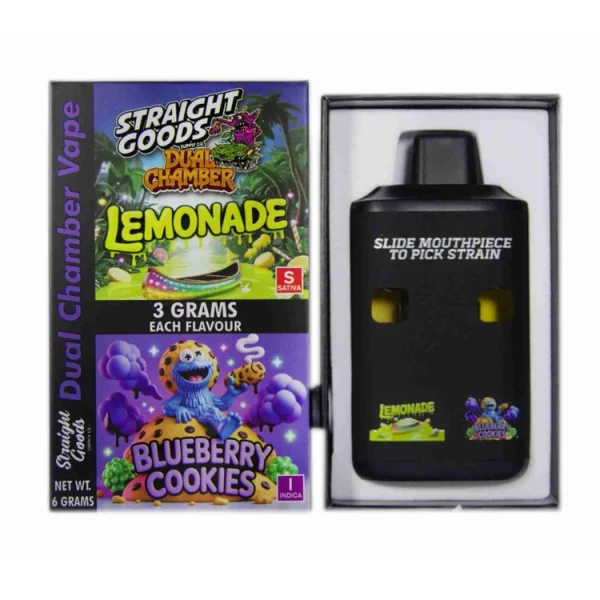 Straight Goods Dual Chamber Vape – 3g + 3g – Lemonade x Blueberry Cookies