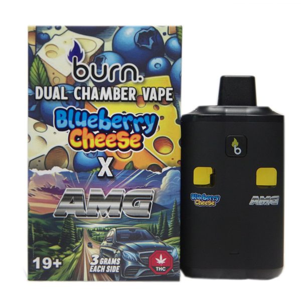 Burn Dual Chamber Vape – 3g + 3g - Blueberry Cheese x AMG - 6 Gram THC - Bulk