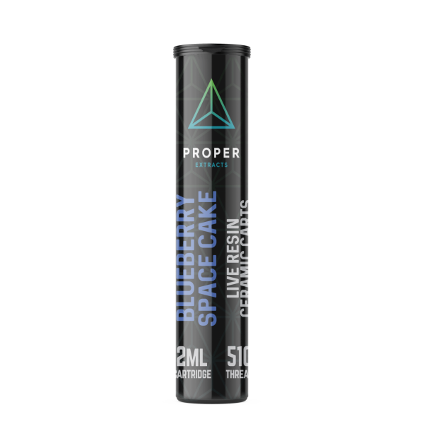 Proper Live Resin Carts 2g - Blueberry Space Cake - Indica