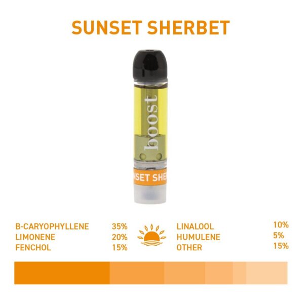 Boost THC Vape Cartridges - 1g - Sunset Sherbet