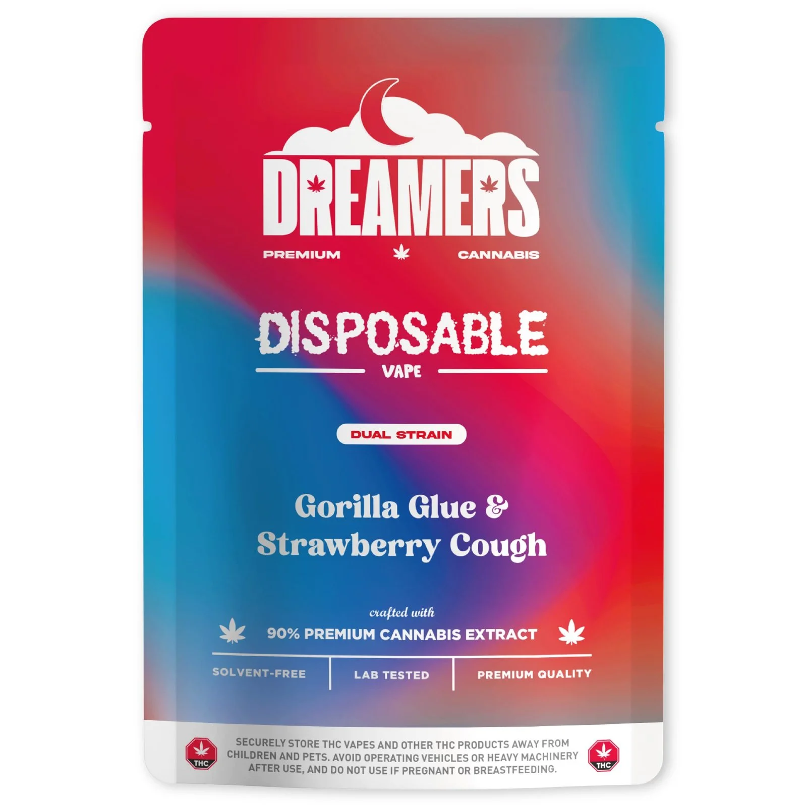 2025_07_09_Dreamers-6g-Vapes-Website-GG01-2000x2000-1 Dreamers Dual Strain Disposable Vape - 6g - Gorilla Glue x Strawberry Cough - Image 1