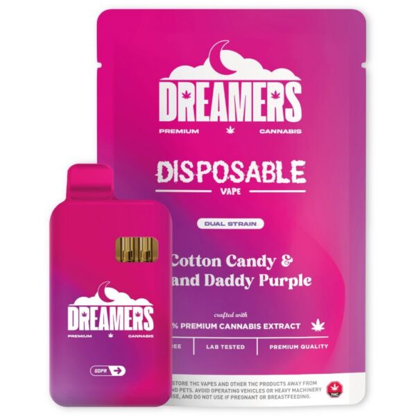 Dreamers Dual Strain Disposable Vape - 6g - Cotton Candy x Grand Daddy
