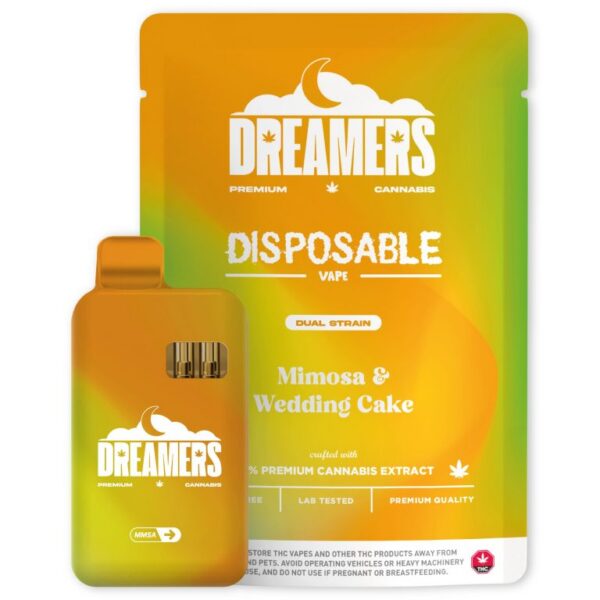 Dreamers Dual Strain Disposable Vape - 6g - Mimosa x Wedding Cake