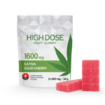 High Dose Extreme Strength Cherry Fruit Gummies - 1600mg THC - Sativa