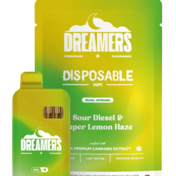 Dreamers Dual Strain Disposable Vape - 6g - Sour Diesel x Super Lemon Haze
