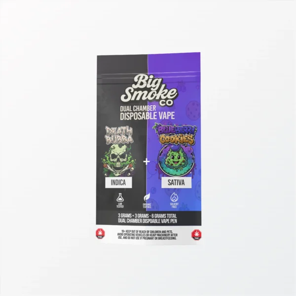 Big Smoke Co. Dual Chamber Vape - 6g (3g+3g) - Death Bubba x Blueberry Cookies