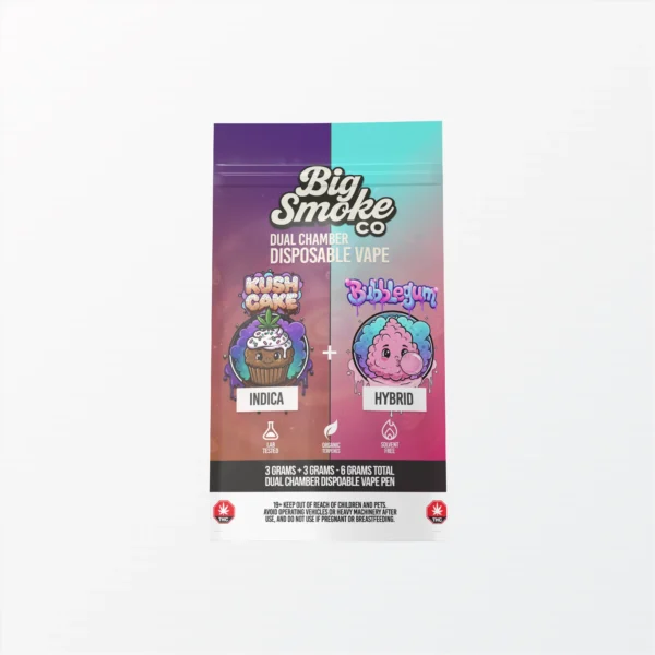 Big Smoke Co. Dual Chamber Vape - 6g (3g+3g) - Kush Cake & Bubblegum