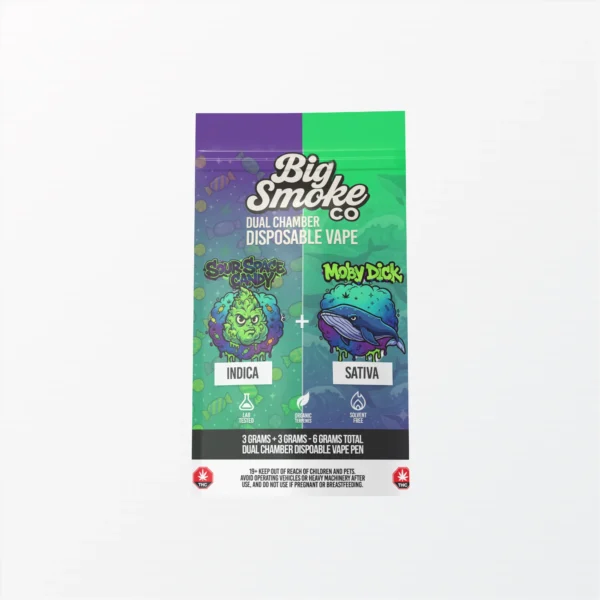 Big Smoke Co. Dual Chamber Vape - 6g (3g+3g) - Sour Space Candy & Moby Dick