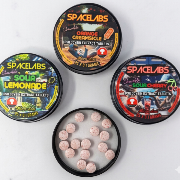 Spacelabs Psilocybin Extract Tablets – Micro-dose (25 x 0.1g) - 1 Tin